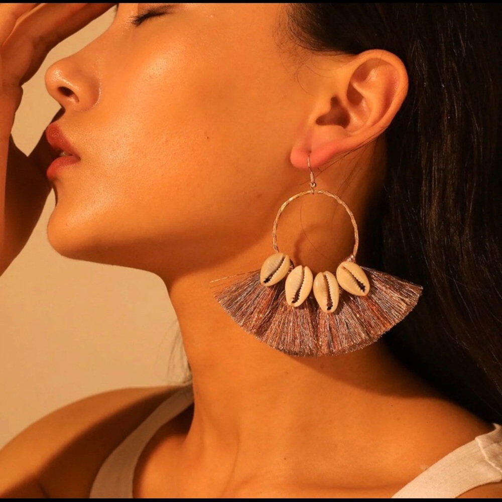 Seashells Tassels Dangle Earrings